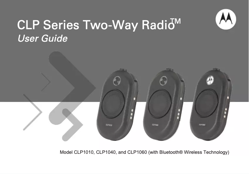 Page 1 de la notice Manuel utilisateur Motorola CLP1010