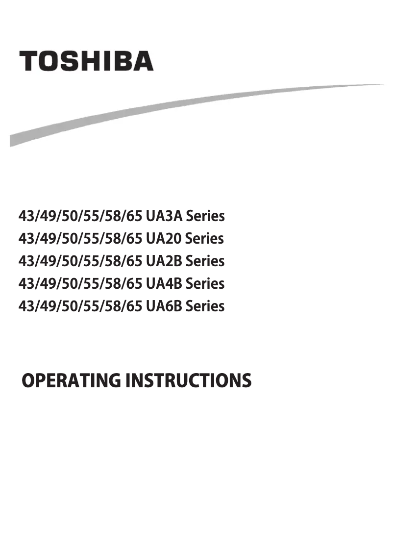 Page n°1 - Manuel utilisateur Toshiba 50UA3A63DGR