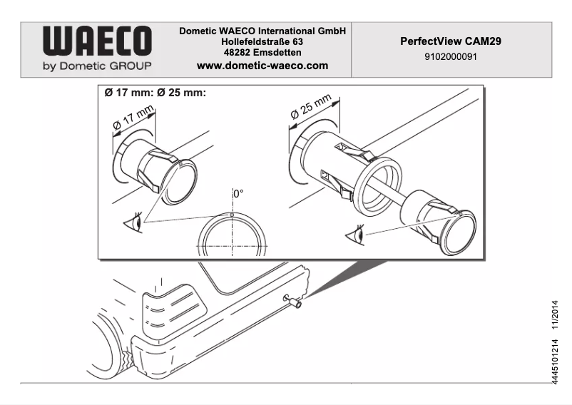 Image de la première page du manuel de l'appareil PerfectView CAM29