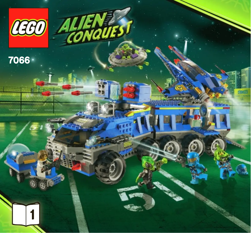 Page 1 de la notice Manuel utilisateur Lego Alien Conquest 7066