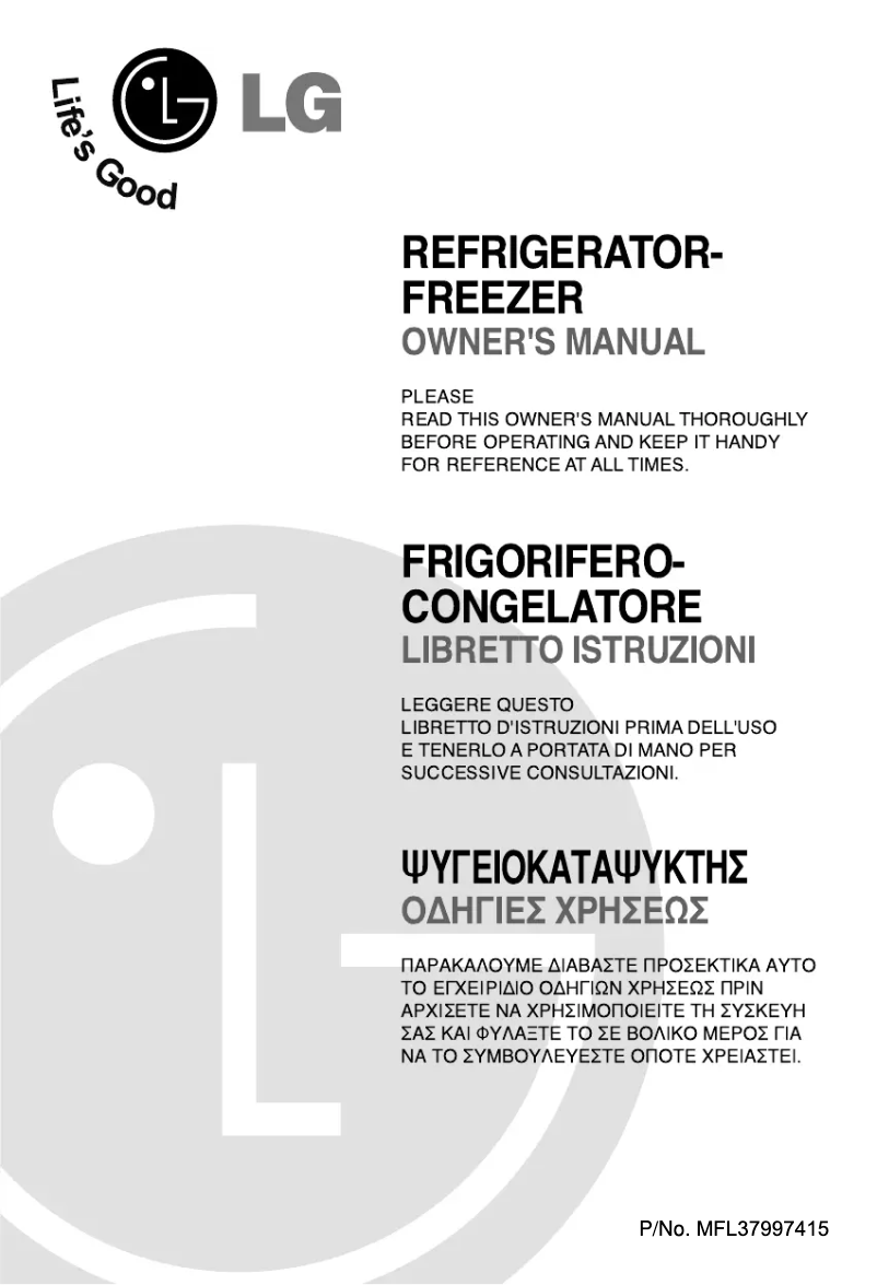 Página 1 del manual Manual de usuario LG GN-B392YVCA