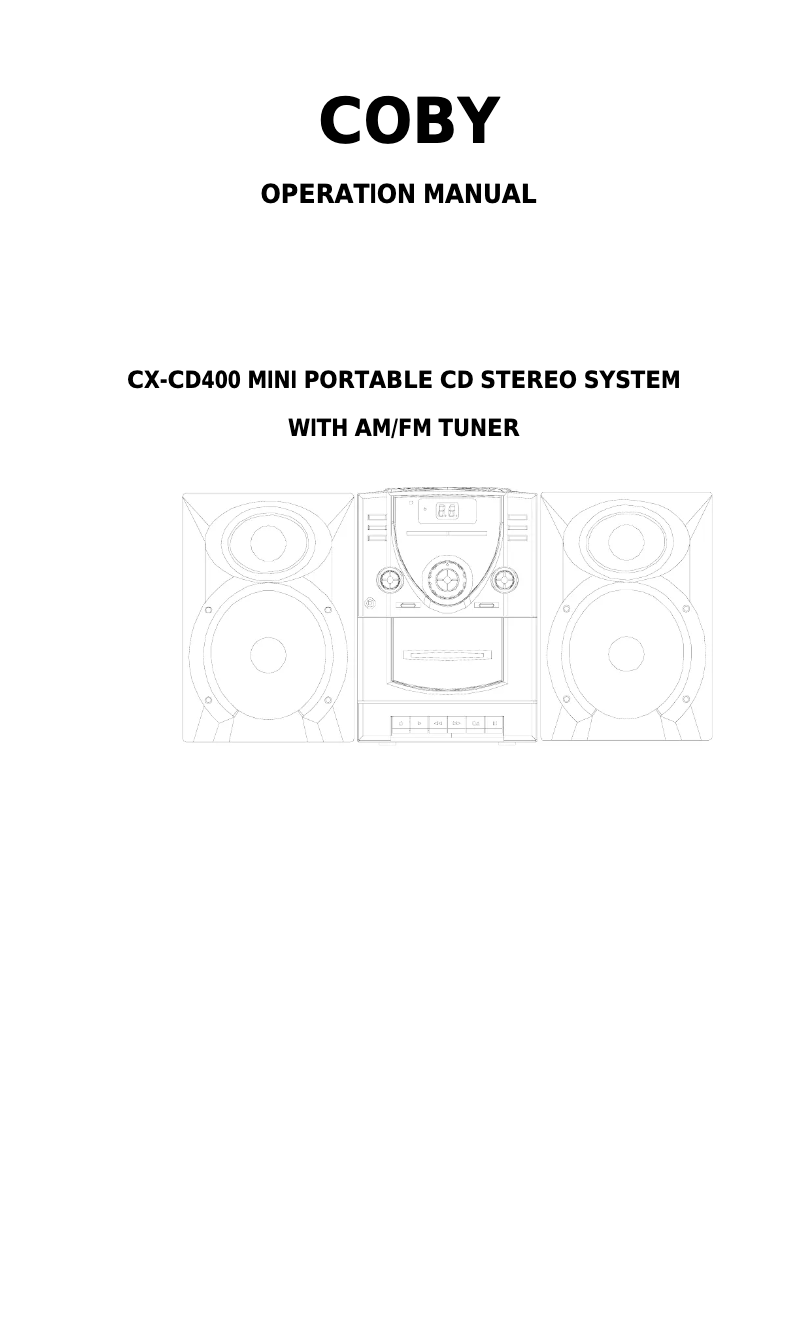 Page n°1 - Manuel utilisateur Coby CXCD400