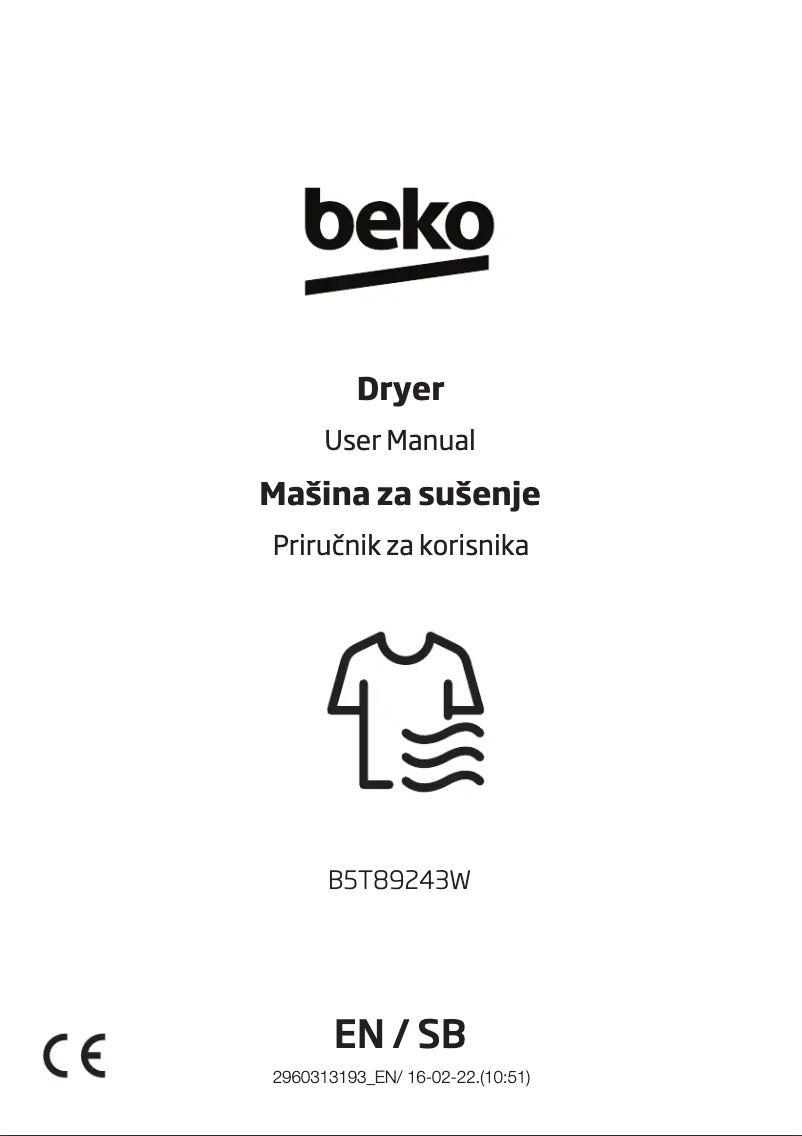 Page 1 de la notice Manuel utilisateur Beko B5T89243W