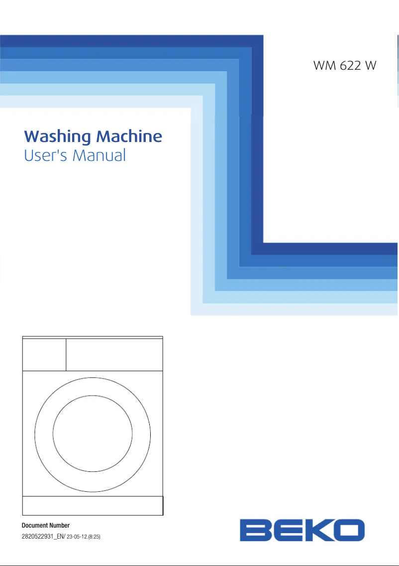 Page n°1 - Manuel utilisateur Beko WM 622 W
