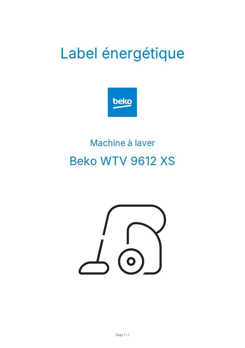 Image de la première page du manuel de l'appareil WTV 9612 XS
