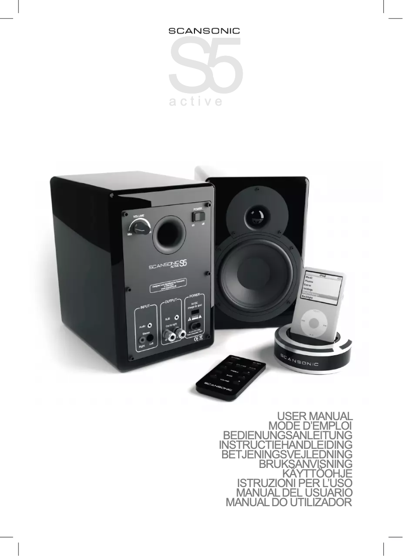 Page 1 de la notice Manuel utilisateur Scansonic S5 Active