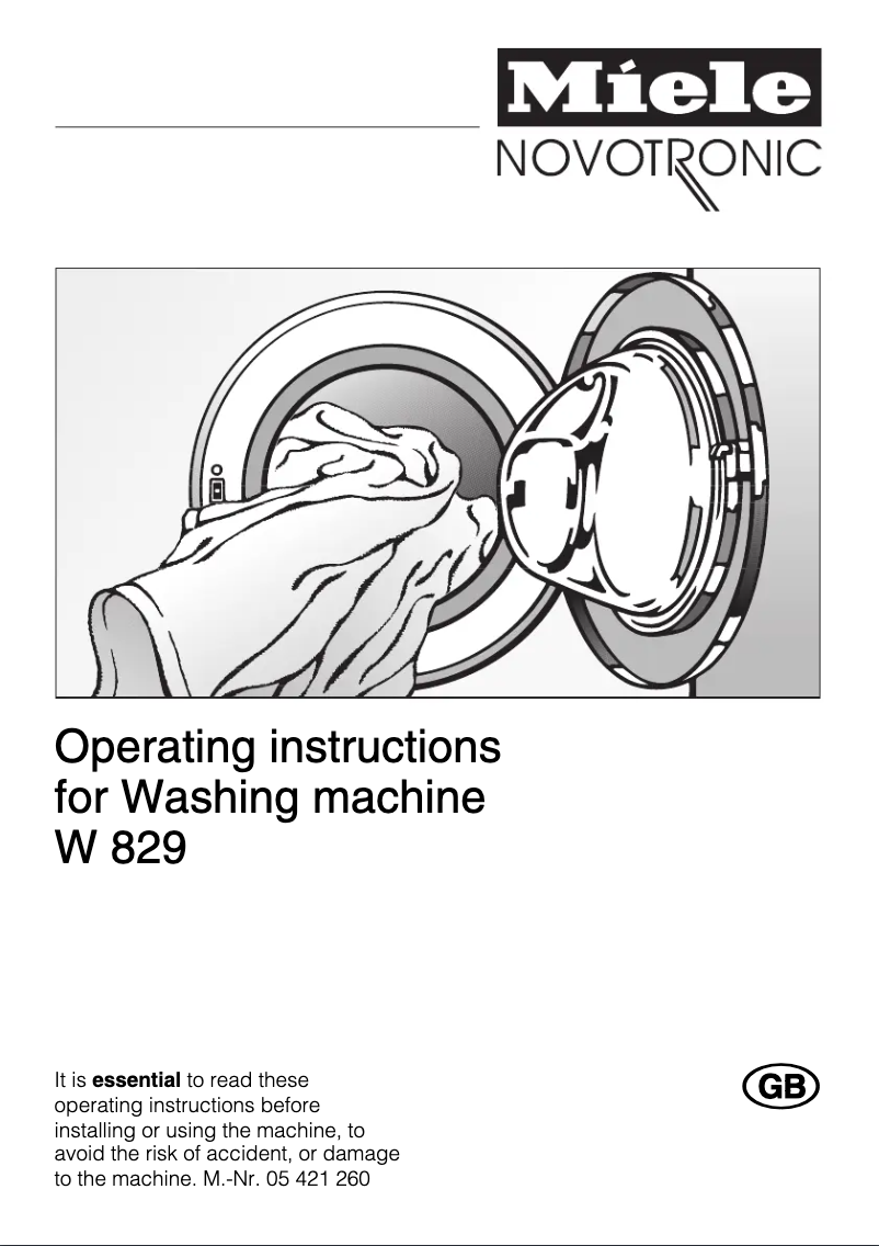 Página 1 del manual Manual de usuario Miele W 829