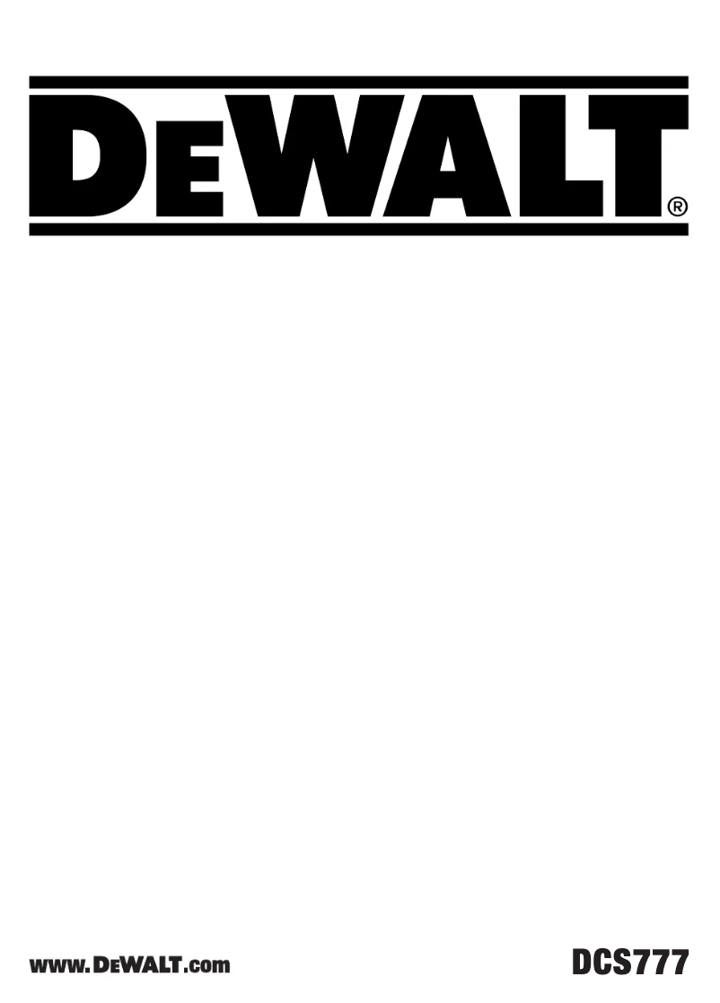 Página 1 del manual Manual de usuario DeWalt DCS777