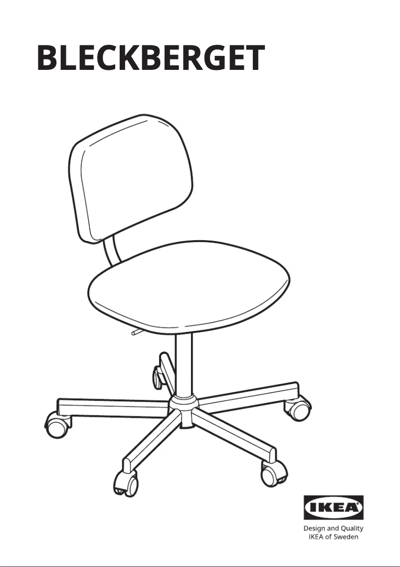 Page 1 de la notice Manuel utilisateur Ikea BLECKBERGET 504.830.53