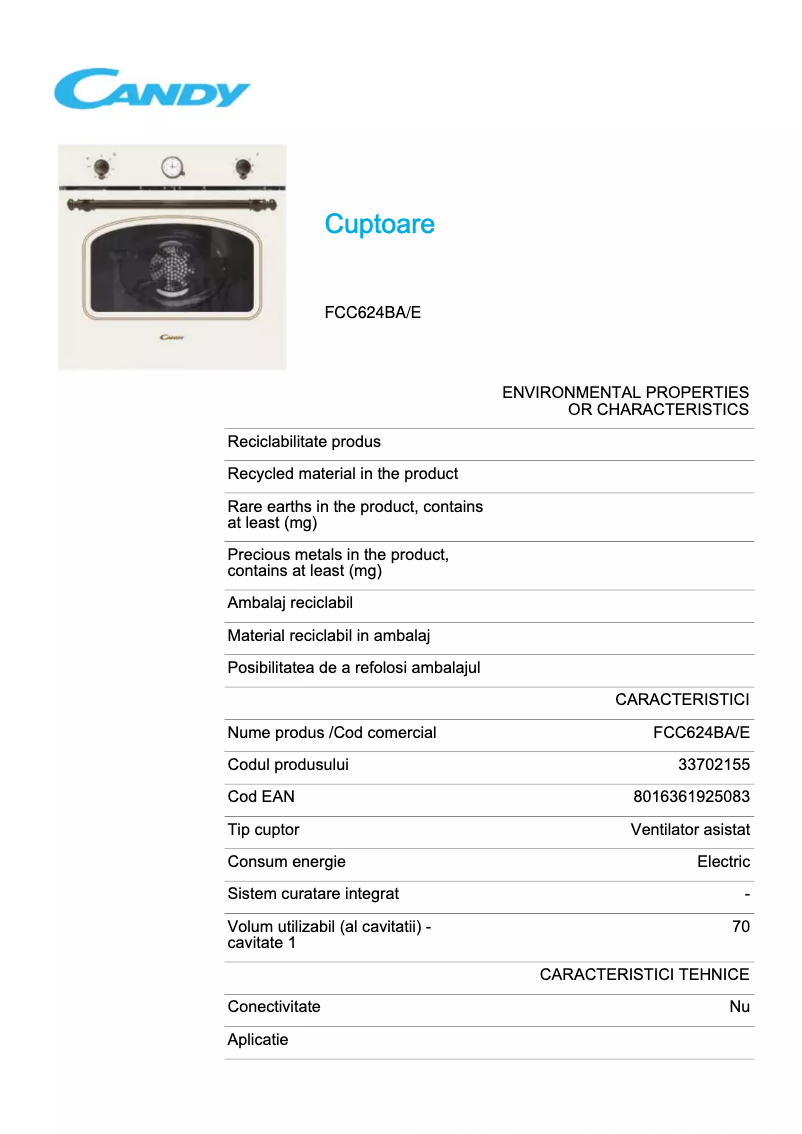 Image de la première page du manuel de l'appareil FCC624BA/E