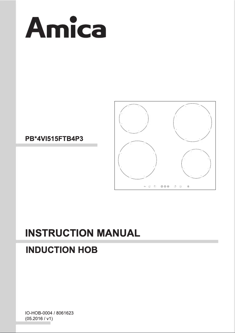 Page n°1 - Manuel utilisateur Amica PI6540TU
