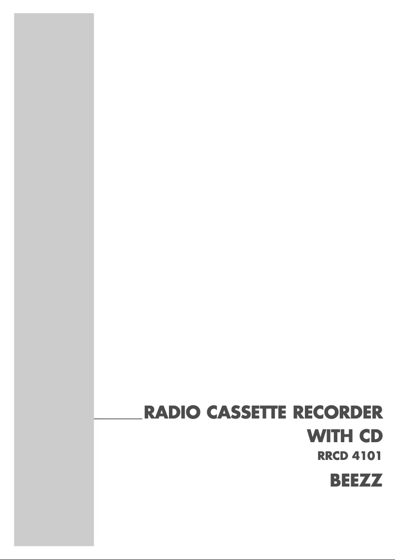 Image de la première page du manuel de l'appareil Beezz RRCD 4101