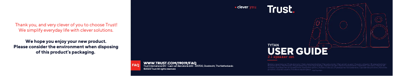 Page n°1 - Manuel utilisateur Trust Tytan 2.1 Subwoofer Speaker set