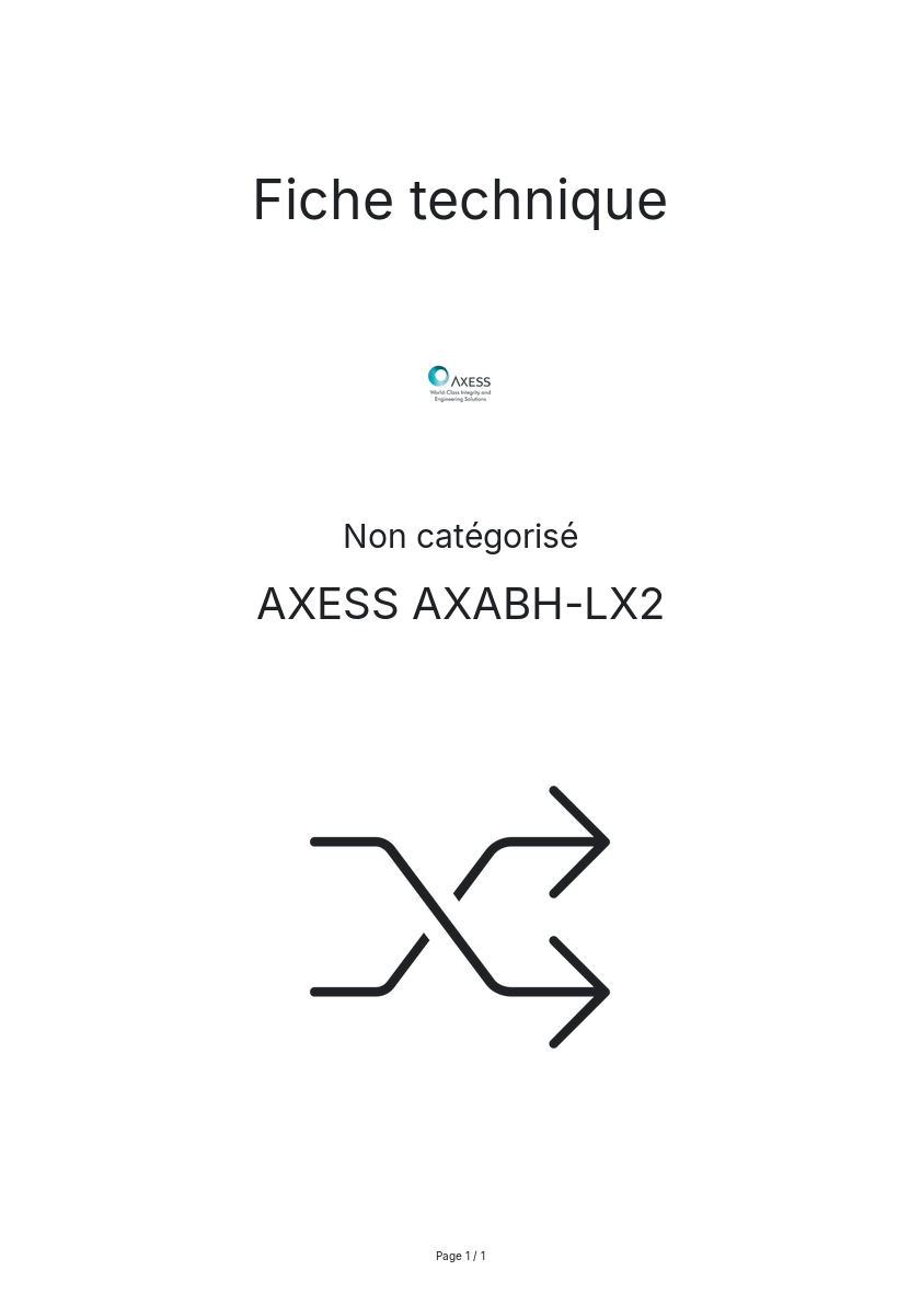 Page n°1 - Fiche technique AXESS AXABH-LX2