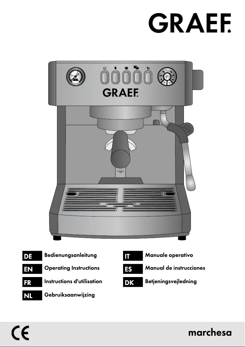 Page 1 de la notice Manuel utilisateur Graef Marchesa