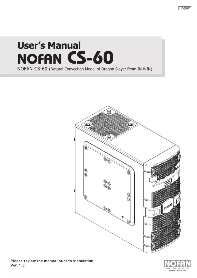 Page n°1 - Manuel utilisateur Nofan CS-60