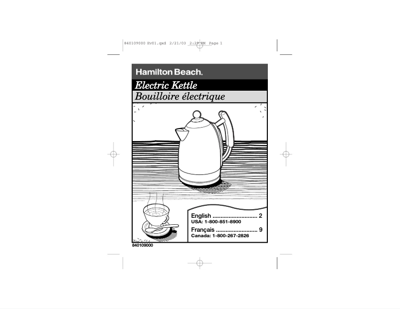 Image de la première page du manuel de l'appareil 40887