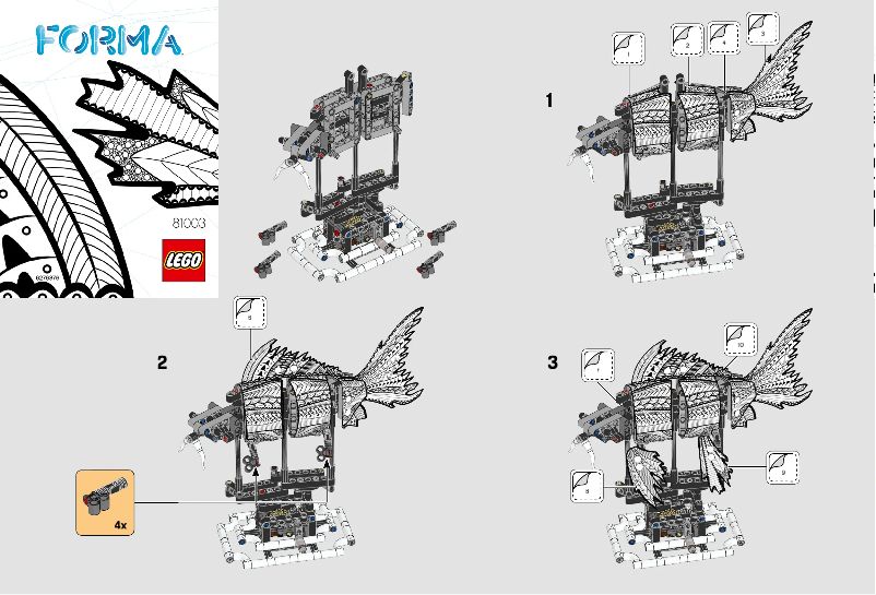Page 1 de la notice Manuel utilisateur Lego Forma 81003