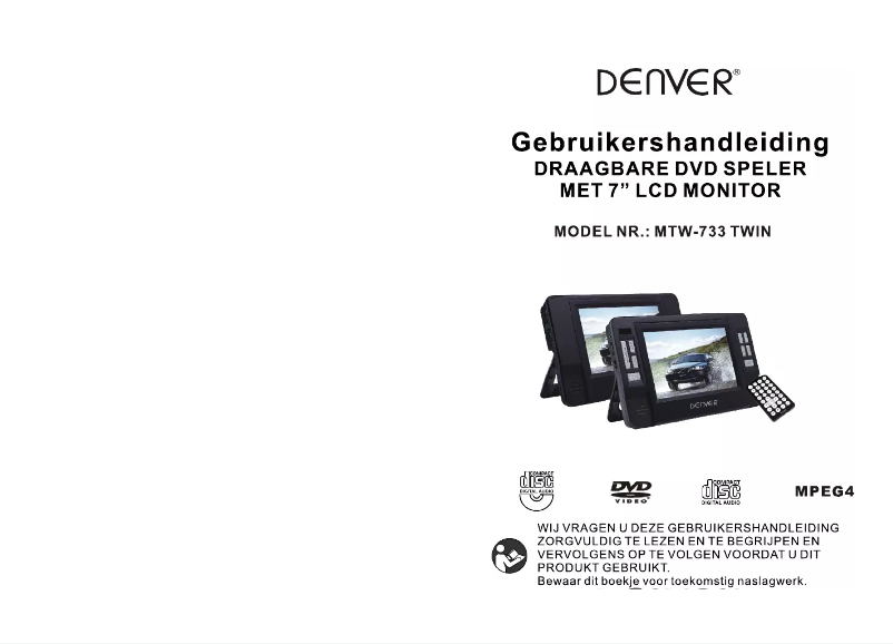 Page n°1 - Manuel utilisateur Denver MTW-733TWIN