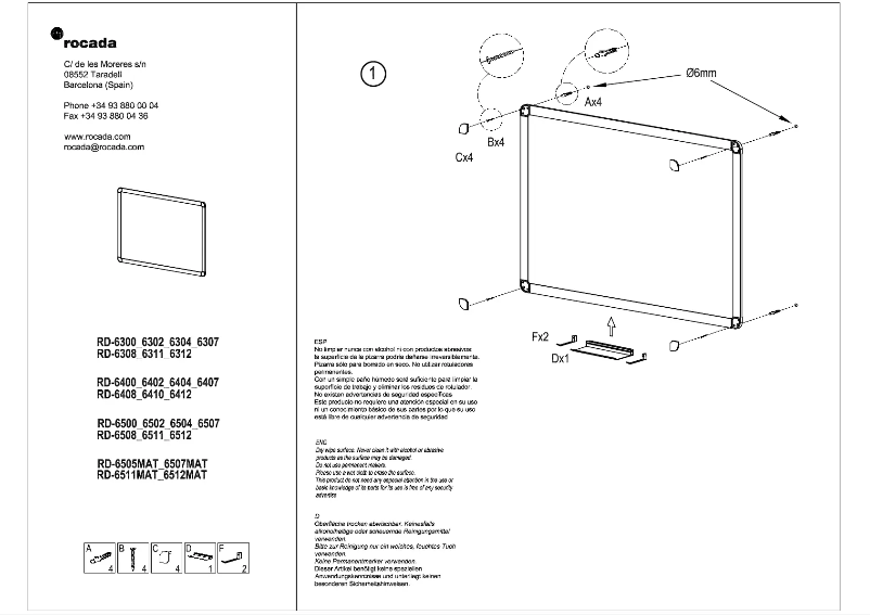 Page 1 de la notice Manuel utilisateur Rocada RD-6500