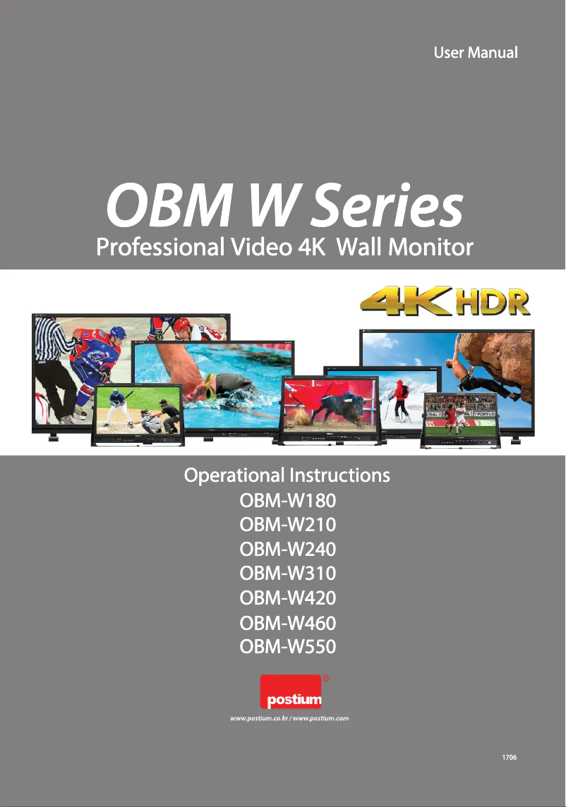 Imagen de la primera página del manual del dispositivo OBM-W550