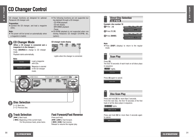 Image de la première page du manuel de l'appareil CQ-DF903W