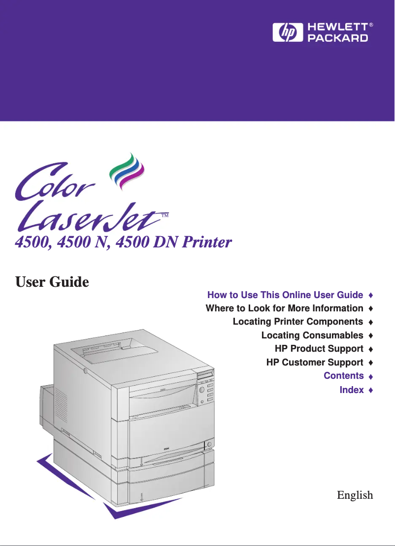 Page n°1 - Manuel utilisateur HP Color LaserJet 4500 N