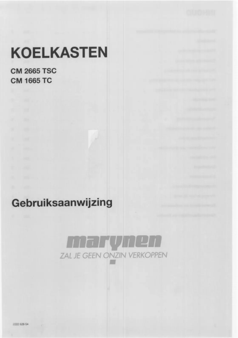 Page 1 de la notice Manuel utilisateur Marynen CM 2665 TSC