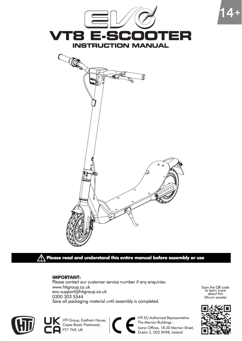 Page n°1 - Manuel utilisateur EVO VT8