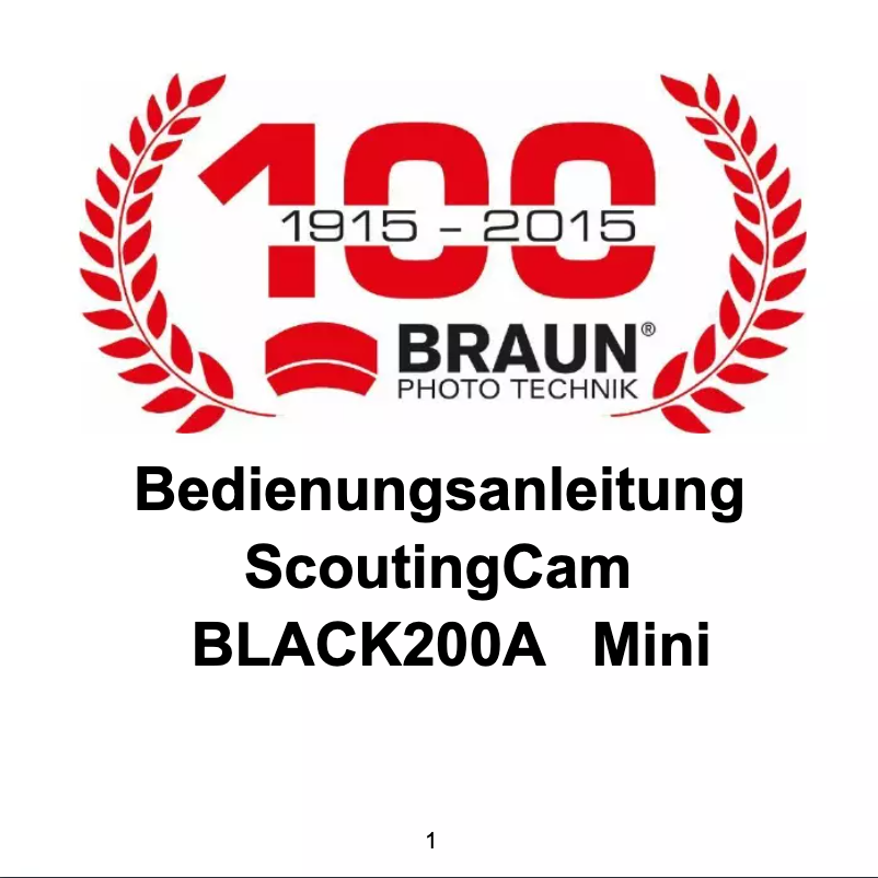 Page n°1 - Manuel utilisateur Braun Black200A Mini