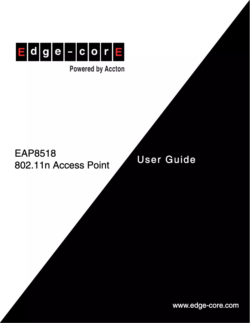Page n°1 - Manuel utilisateur Edge-Core EAP8518