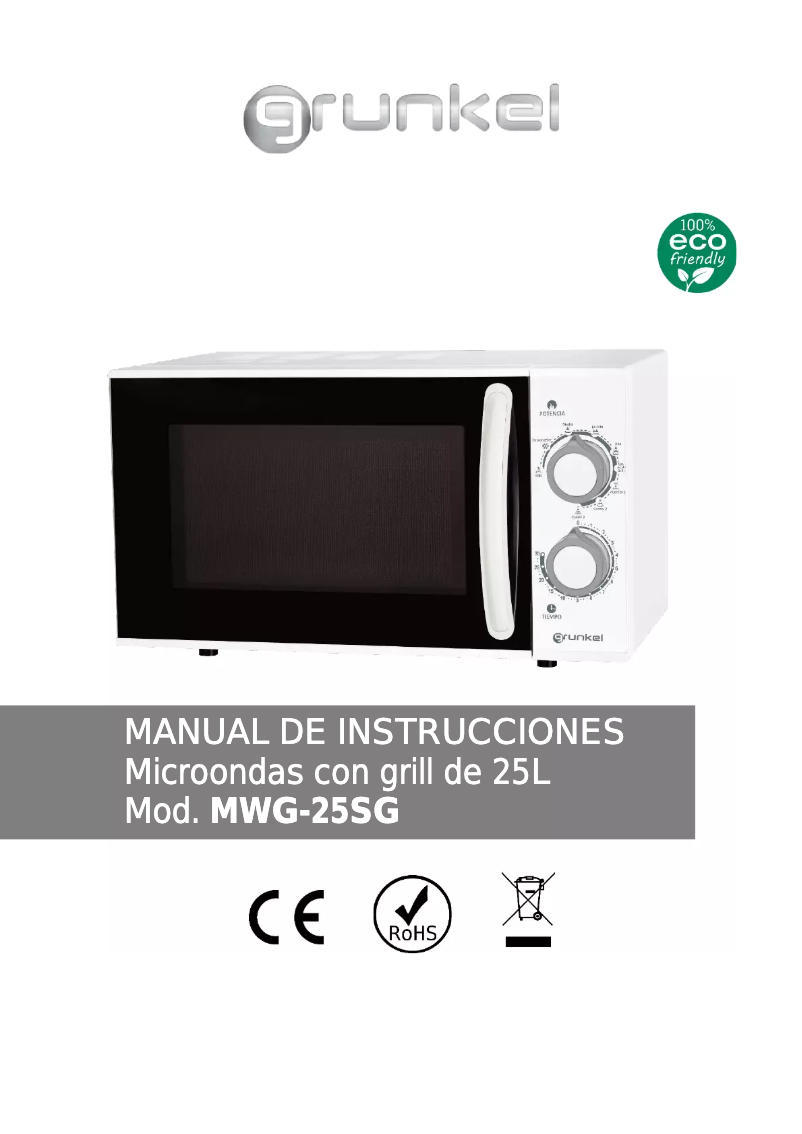 Image de la première page du manuel de l'appareil MWG-25SG