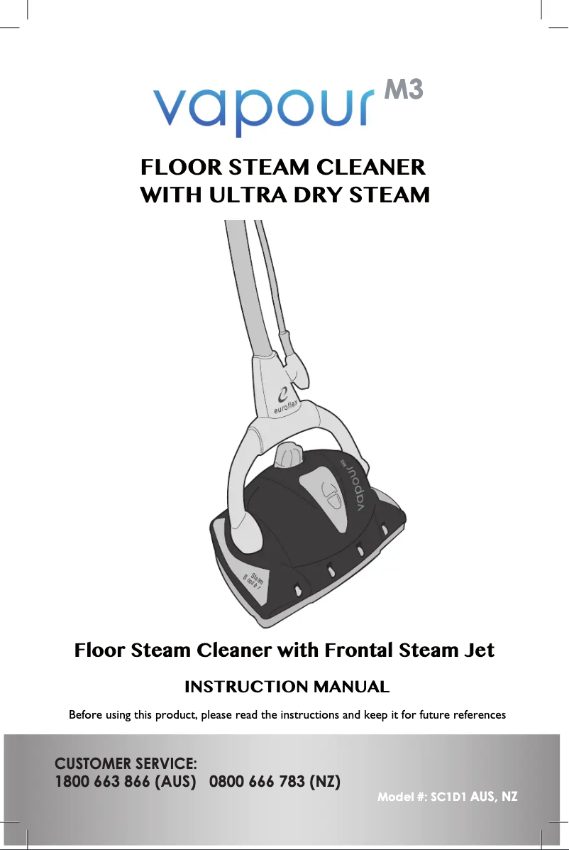 Página 1 del manual Manual de usuario Euroflex Vapour M3