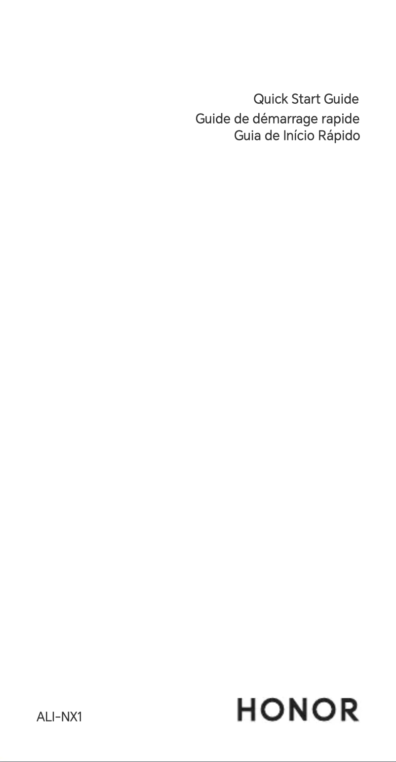 Página 1 del manual Guía de inicio rápido Honor X9b 5G