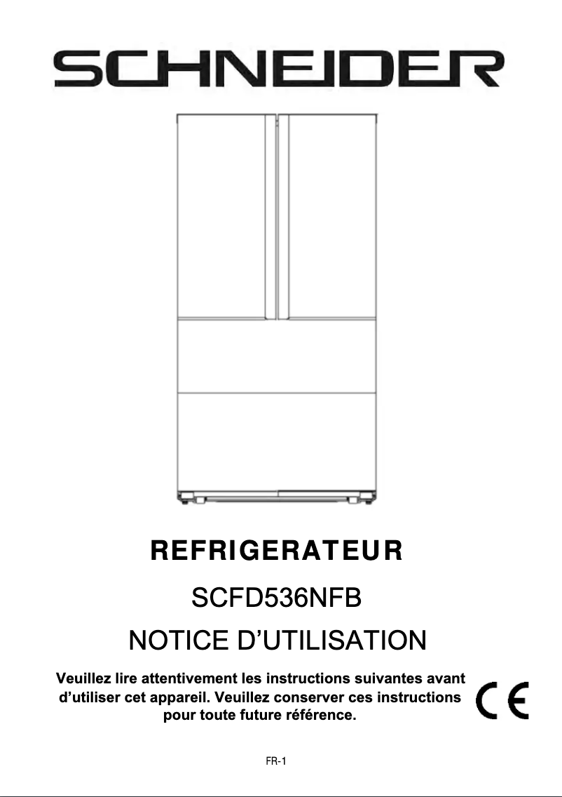 Page 1 de la notice Manuel utilisateur Schneider SCFD536NFB