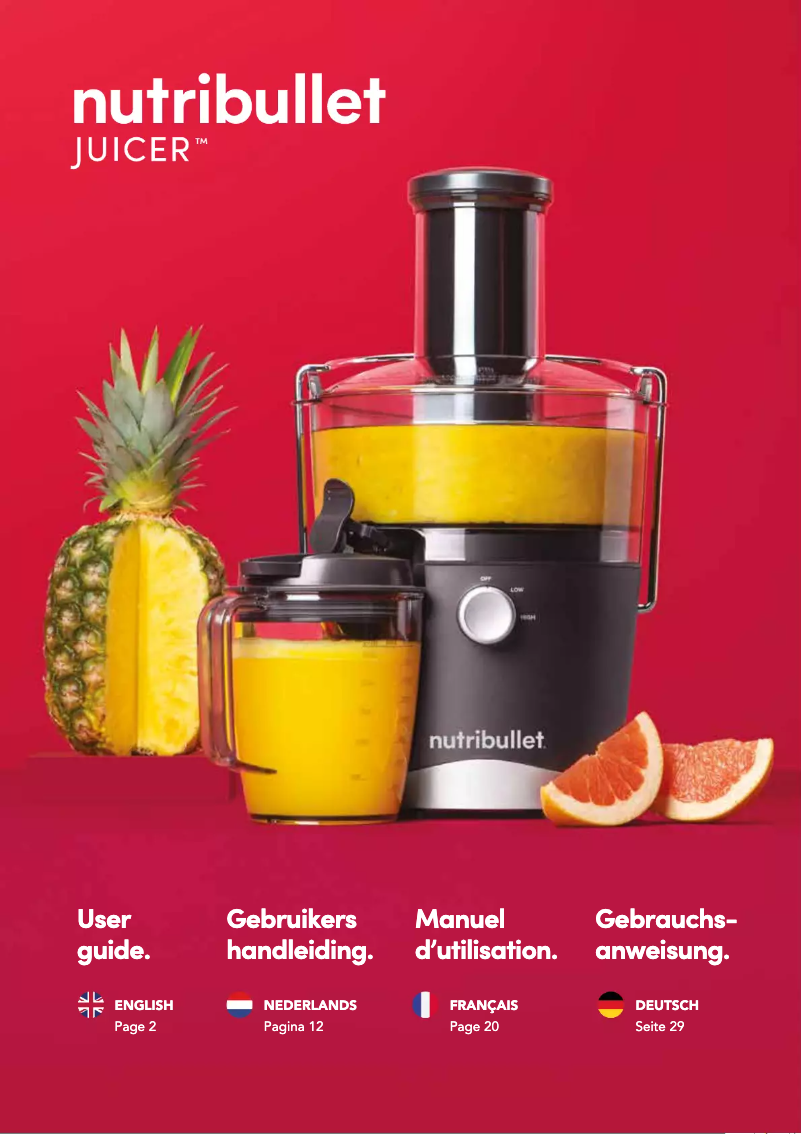 Page n°1 - Manuel utilisateur NutriBullet Juicer Pro