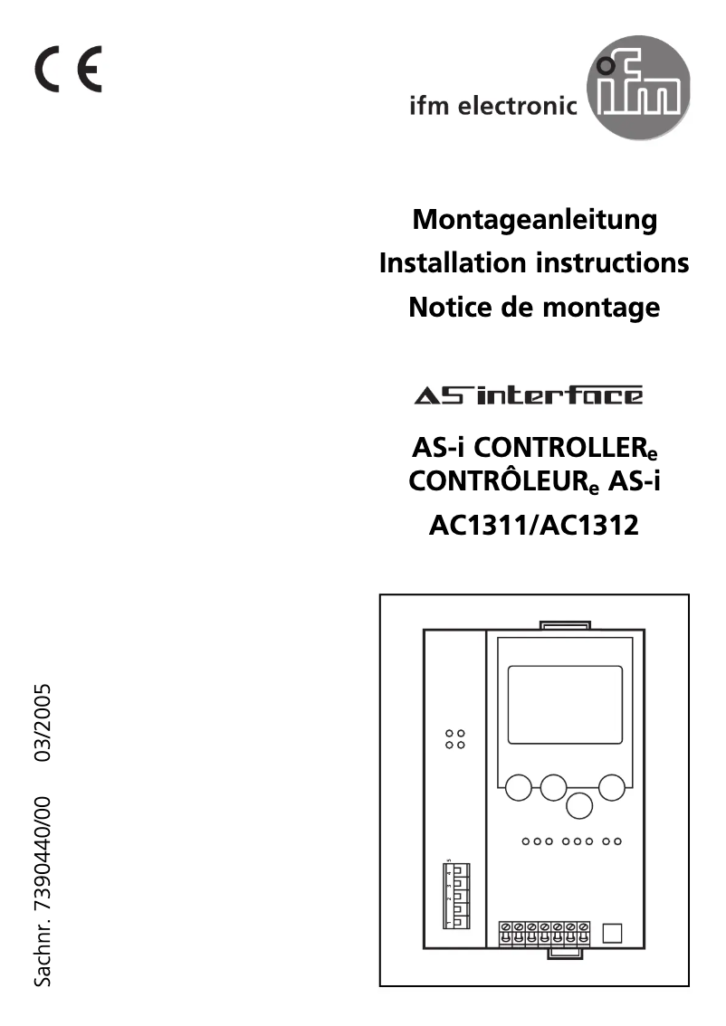 Image de la première page du manuel de l'appareil AC1312
