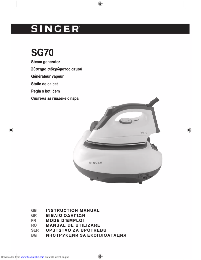 Página 1 del manual Manual de usuario Singer SG70