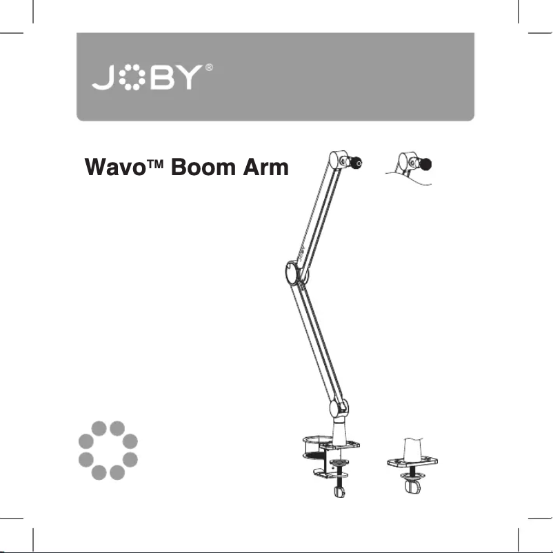 Page 1 de la notice Manuel utilisateur Joby Wavo Boom Arm