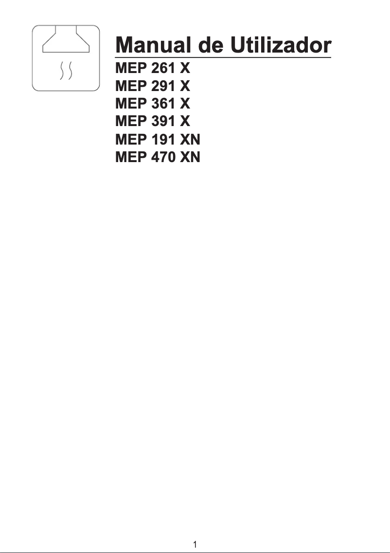 Page n°1 - Manuel utilisateur Meireles MEP 261 X