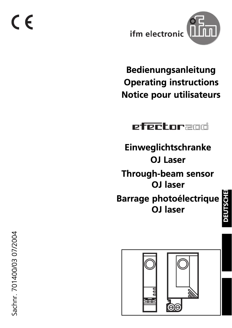 Page n°1 - Manuel utilisateur IFM OJ5076