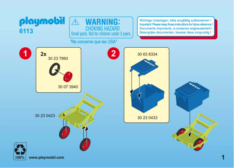 Page n°1 - Manuel utilisateur Playmobil City Action Sanitation Team