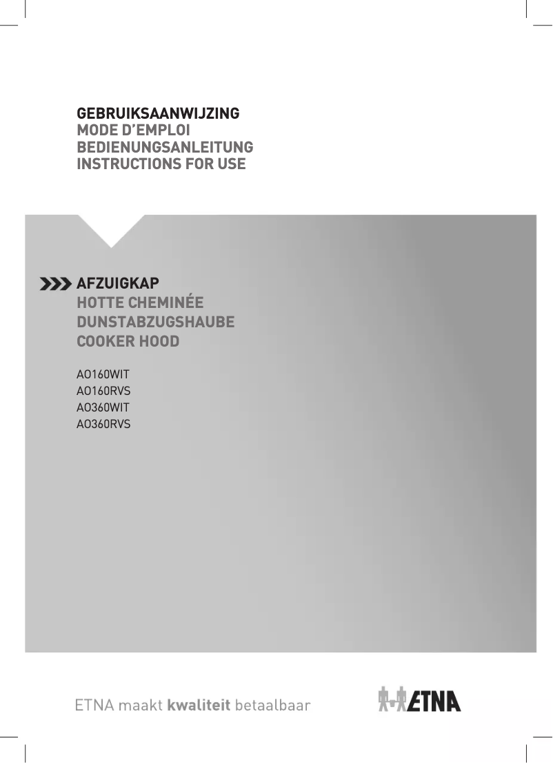 Image de la première page du manuel de l'appareil AO160WIT