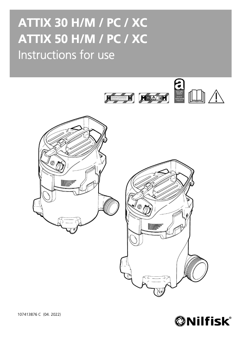 Page n°1 - Manuel utilisateur Nilfisk ATTIX 30