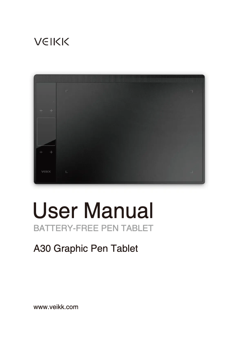 Page n°1 - Manuel utilisateur veikk A30