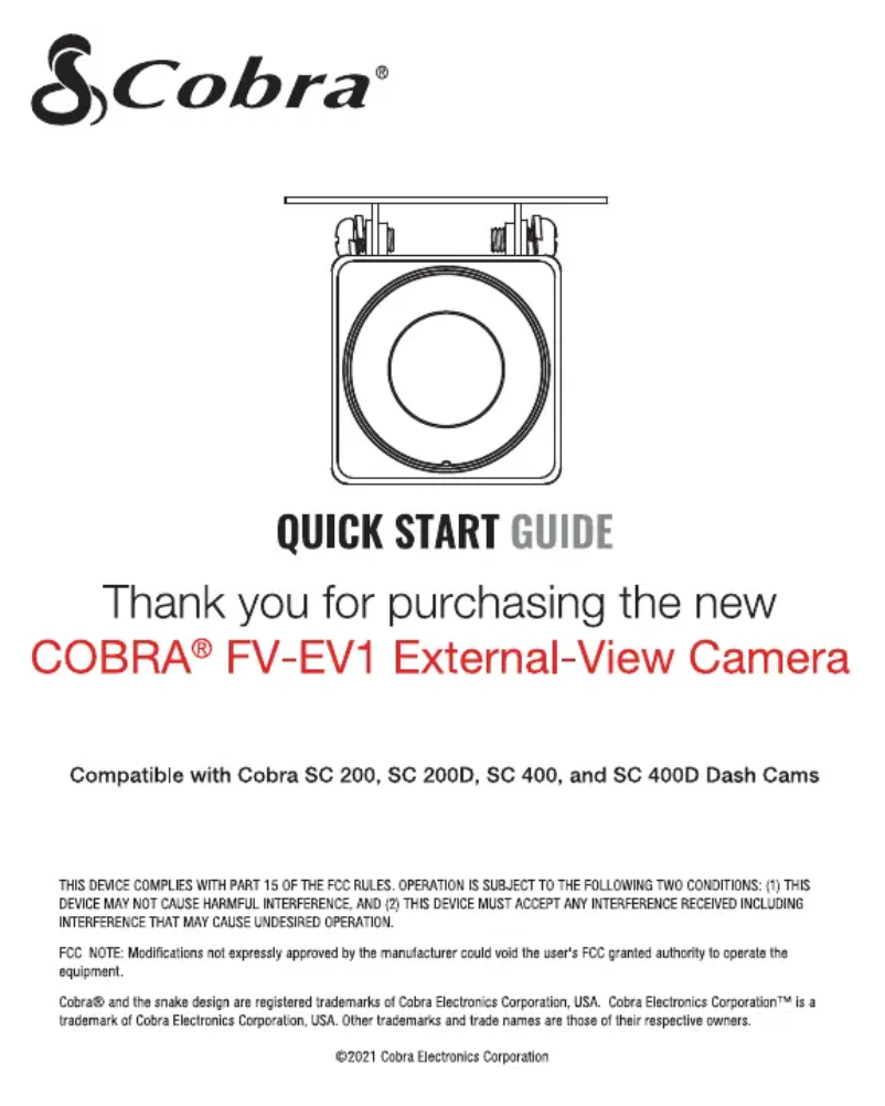 Página 1 del manual Manual de instrucciones Cobra FV-CV1