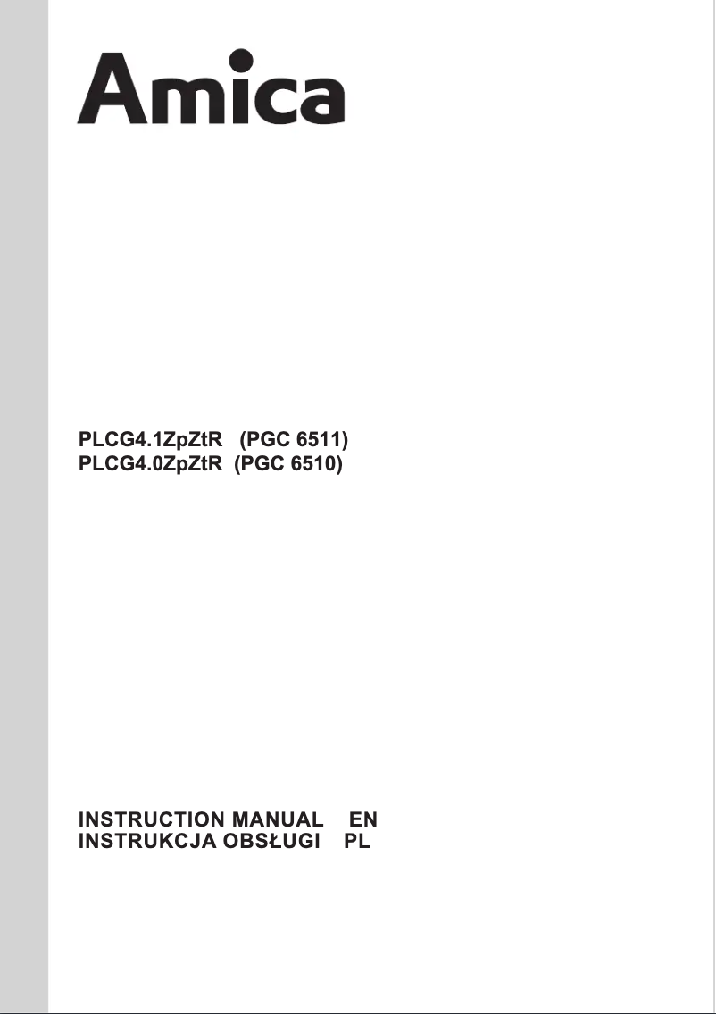 Page n°1 - Manuel utilisateur Amica PGC6511