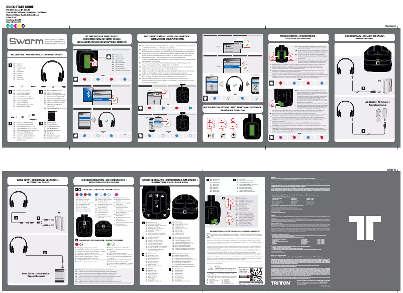 Page n°1 - Manuel utilisateur Tritton Swarm
