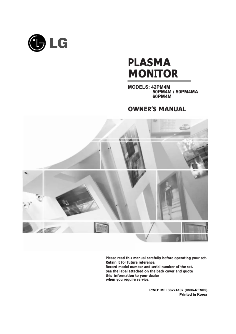 Image de la première page du manuel de l'appareil 50PM4MA