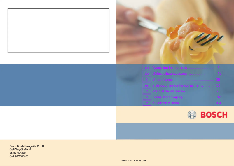Image de la première page du manuel de l'appareil PRY626B90E